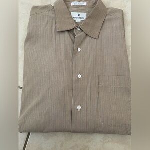 Nordstrom 100% LONG STAPLE COTTON Italian Broadcloth Dress Shirt Neck 17